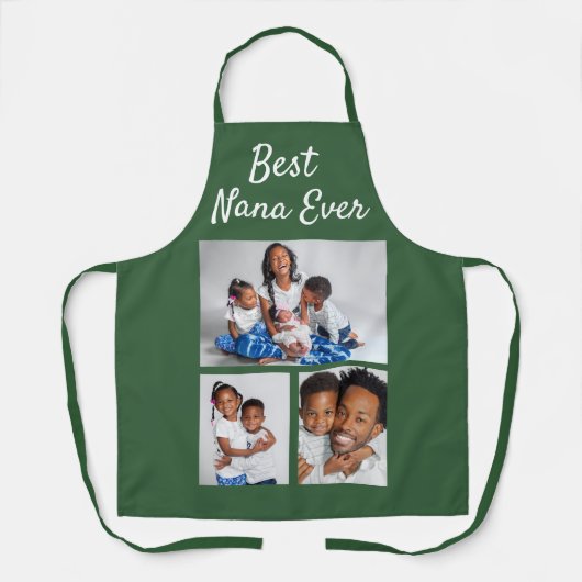 Best Nana Ever Custom Photo Collage Sjabloon Schort (Voorkant)