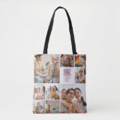 Best Nana Ever Floral 9 Photo Collage Tote Bag (Voorkant)