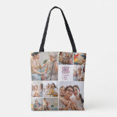 Best Nana Ever Floral 9 Photo Collage Tote Bag (Achterkant)