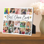 Best Nana Ever Grandchildren 15 Photo Collage Fotoplaat<br><div class="desc">Best Nana Ever Grandchildren 15 Photo Collage Plaque — Creëer uw eigen lijst met meerdere afbeeldingen voor oma met 15 van uw favoriete foto's van kleinkinderen. Voeg een aangepaste liefde toe die je met de namen van de kleinkinderen stuurt. Maakt een schat cadeau voor grootmoeder voor verjaardag, moederdag, grootouders en...</div>