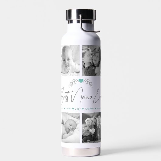 Best Nana Ever Modern Script 10 Photo Collage Chic Waterfles (Links)