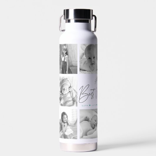 Best Nana Ever Modern Script 10 Photo Collage Chic Waterfles (Voorkant)