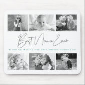 Best Nana Ever Modern Script 6 Photo Collage Chic Muismat (Voorkant)