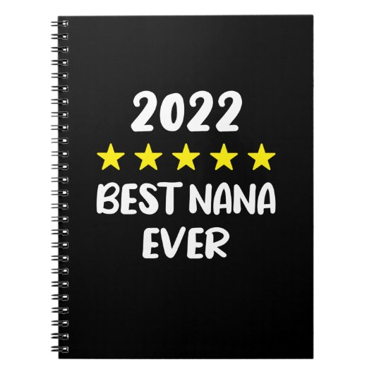 Best Nana Ever Moederdag 2022 5 Star Rating Notitieboek (Voorkant)