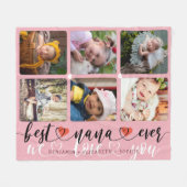 Best Nana Ever Photo Collage Fleece Deken (Voorkant (Horizontaal))