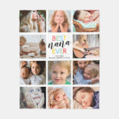 Best Nana Ever Photo Collage Fleece Deken (Voorkant)
