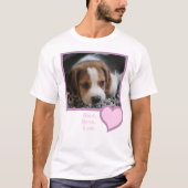 Best Nana Ever Pink Text Pet Dog Foto T-Shirt (Voorkant)