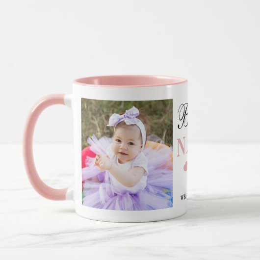 Best Nana Ever We Love You  Grandkids 2 Photo Pink Mok (Links)