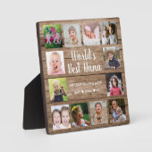 Best Nana Grandchildren 12 Photo Collage Fotoplaat (Voorkant)