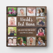 Best Nana Grandkids 12 Foto Collage Wood Fotoplaat (Voorkant)