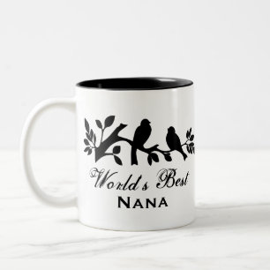 Best Nana sparrows silhouette tak Tweekleurige Koffiemok