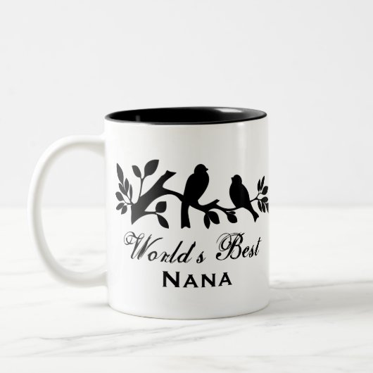 Best Nana sparrows silhouette tak Tweekleurige Koffiemok (Links)