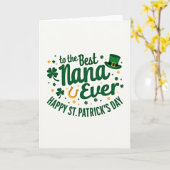 Best Nana St Patricks Day Card Kaart (Gele Bloem)