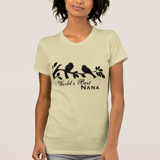 Best Nana vogels silhouette organic T-shirt (Voorkant)