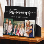 Best Nannie Ever - Grandchildren Photo Collage Fotoplaat<br><div class="desc">Celebrate the "Best Nannie Ever" with this personalized Grandchildren Photo Collage Plaque. This heartfelt gift features a beautifully arranged collage of cherished photos capturing special moments, complemented by a loving message. Crafted from high-quality materials with a sleek finish, it's ideal for displaying at home as a cherished keepsake. Perfect for...</div>