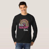 Best Naunie Ever Funny Roze Leopard Rainbow Moeder T-shirt (Voorkant volledig)