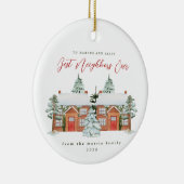 Best Neighbors Ever Illustrated Homes Christmas Keramisch Ornament (Rechts)
