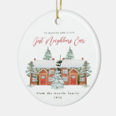 Best Neighbors Ever Illustrated Homes Christmas Keramisch Ornament (Links)