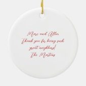 Best Neighbors Ever Illustrated Homes Christmas Keramisch Ornament (Achterkant)