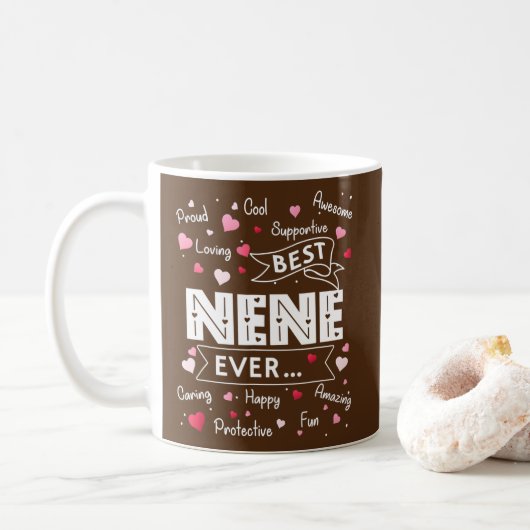 Best Nene Ever Funny First Time Grandma Mothers Koffiemok (Met donut)