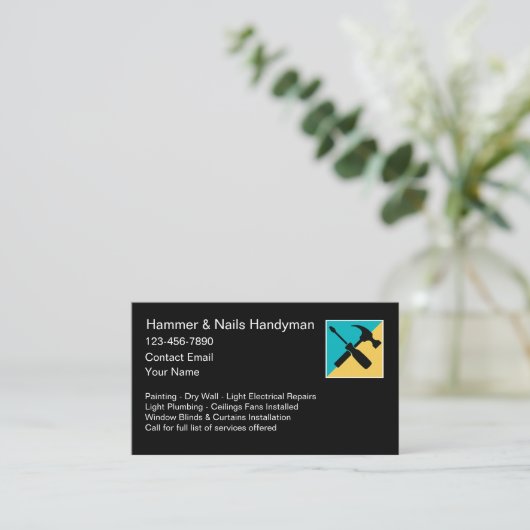 Best New Handyman Visitekaartjes (Staand voorkant)