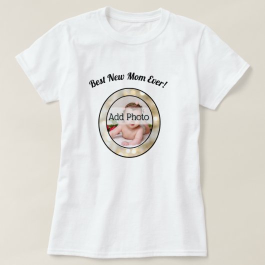 Best New Mam/Moeder Family Photo Lijst T-shirt (Design voorkant)