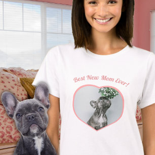 Best New Moeder Baby Photo Baby Girl Heart T-shirt