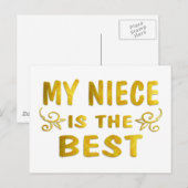 Best Niece Briefkaart (Voorkant / Achterkant)