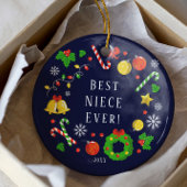 Best Niece Ever kerstversiering Keramisch Ornament