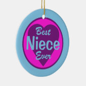 Best Niece Ever Personalized Ornament (Rechts)