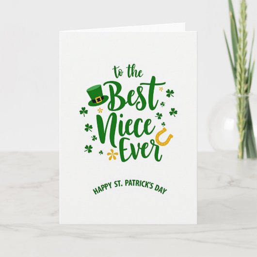 Best Niece St Patricks Day Card Kaart (Voorkant)