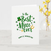 Best Niece St Patricks Day Card Kaart (Gele Bloem)