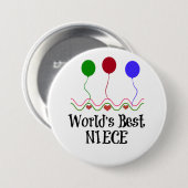 Best Niece ter wereld Ronde Button 7,6 Cm (Voorkant /achterkant)