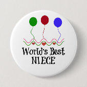 Best Niece ter wereld Ronde Button 7,6 Cm (Voorkant)