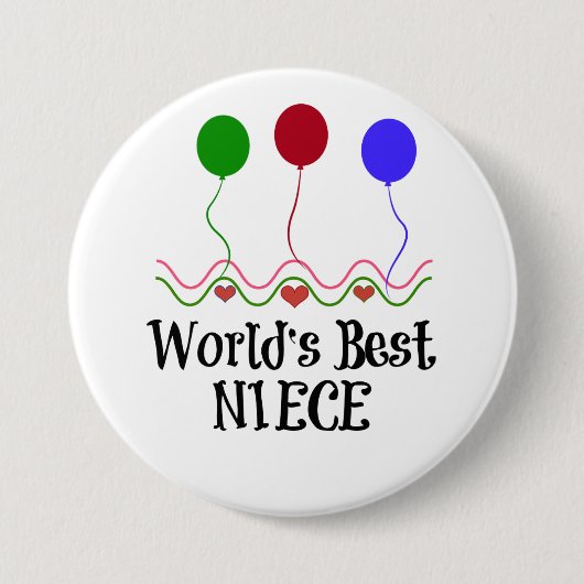 Best Niece ter wereld Ronde Button 7,6 Cm (Voorkant)