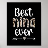 Best Nina Ever Nina Grandmoeder Appreciation Nina Poster (Voorkant)