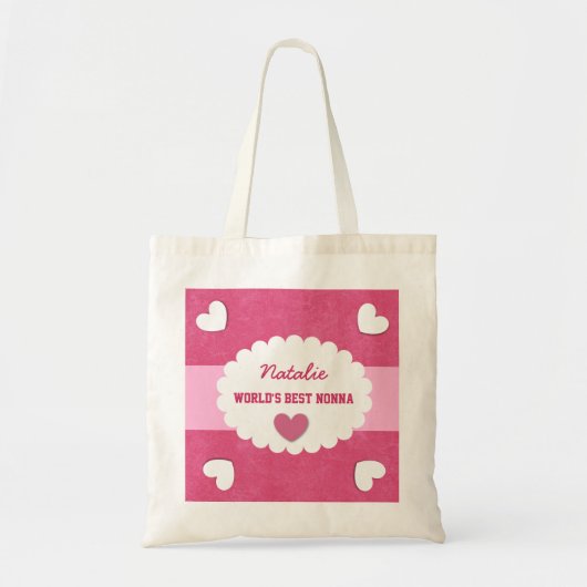 Best NONNA Custom Name Grandmoeder Gift ter wereld Tote Bag (Voorkant)