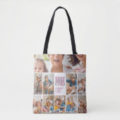 Best Nonna Ever Floral 10 Photo Collage Tote Bag (Voorkant)