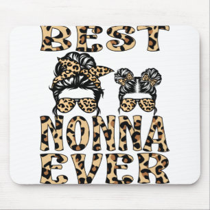 Best Nonna Ever Leopard Pset Moederdag T-Shirt Muismat