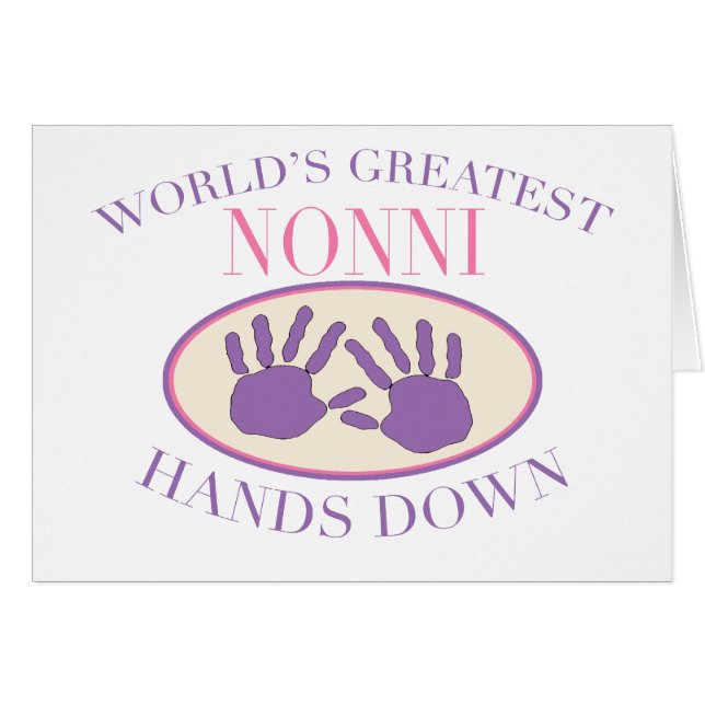 Best Nonni Hands Down T-shirt (Voorkant Horizontaal)