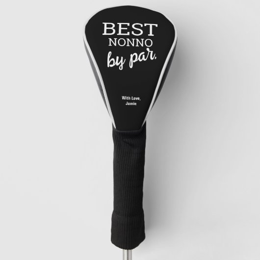 Best NONNO by par Modern Typography Aangepaste naa Golfheadcover (Voorkant)