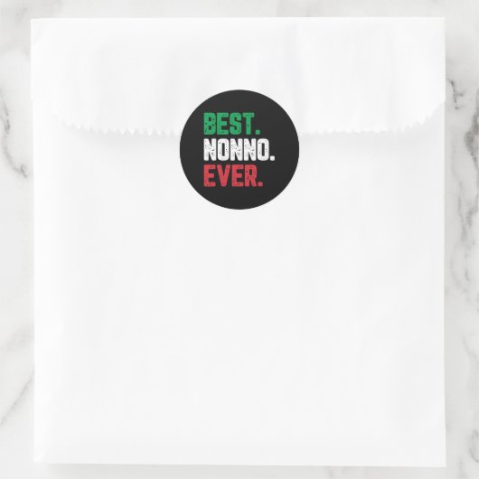 Best Nonno Ever Family Funny Cool Ronde Sticker (Tas)
