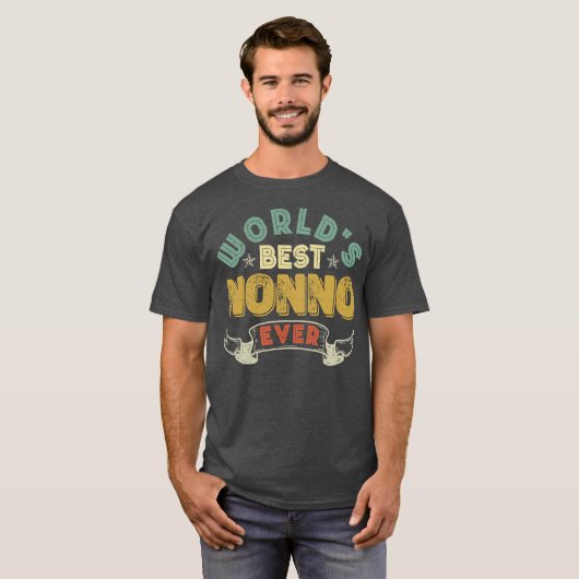 Best Nonno Ever Funny Italiaanse opa T-shirt (Voorkant volledig)