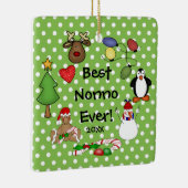 Best Nonno Ever kerstversiering Keramisch Ornament (Rechts)