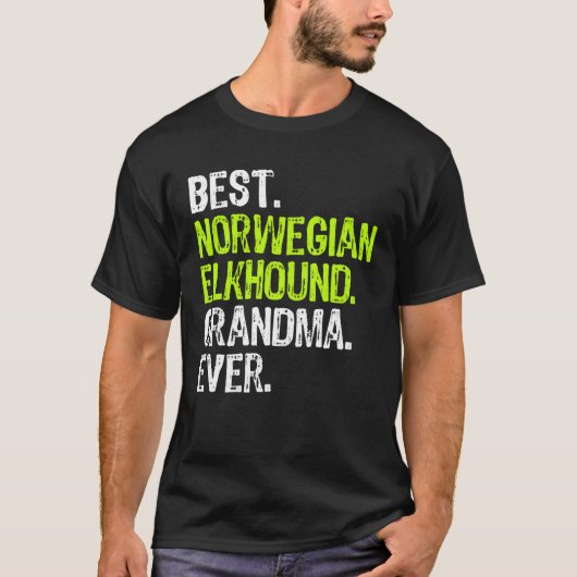 Best Norwegian Elkhound Grandma Ever Dog T-shirt (Voorkant)