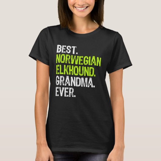 Best Norwegian Elkhound Grandma Ever Dog T-shirt (Voorkant)