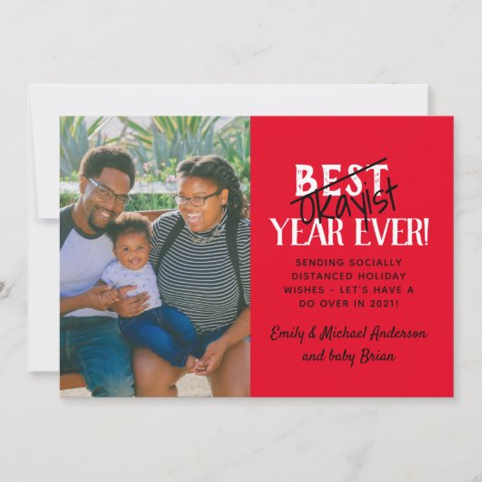 Best (NOT) Okayist Year 2020 Vakantie PHOTO Feestdagenkaart (Voorkant)
