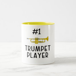 Best Number 1 Trumpet Player Tweekleurige Koffiemok
