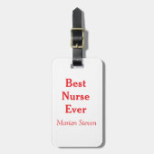 Best nurse ever medical professional paramedical d bagagelabel (Voorkant verticaal)