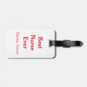 Best nurse ever medical professional paramedical d bagagelabel (Achterkant horizontaal)